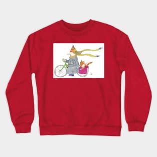 MadCatWoman Bikes the Cats Crewneck Sweatshirt